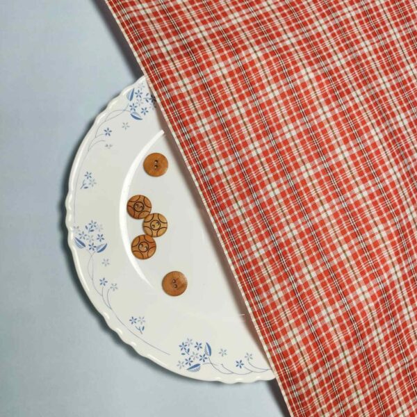 Handwoven Cotton Check Fabric CHK31
