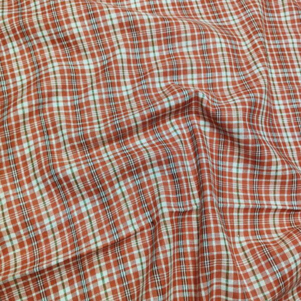 Handwoven Cotton Check Fabric CHK31 - Image 2