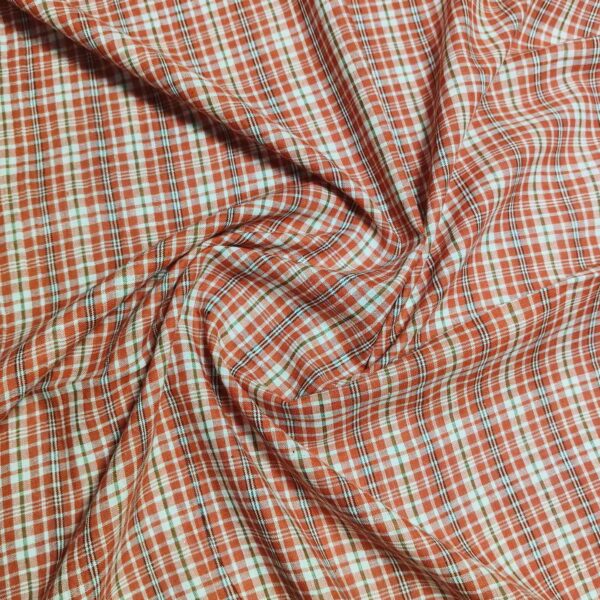 Handwoven Cotton Check Fabric CHK31 - Image 3