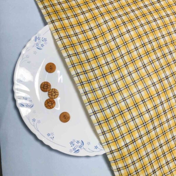 Handwoven Cotton Check Fabric CHK16