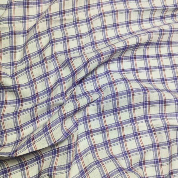 Handwoven Cotton Check Fabric CHK18 - Image 2