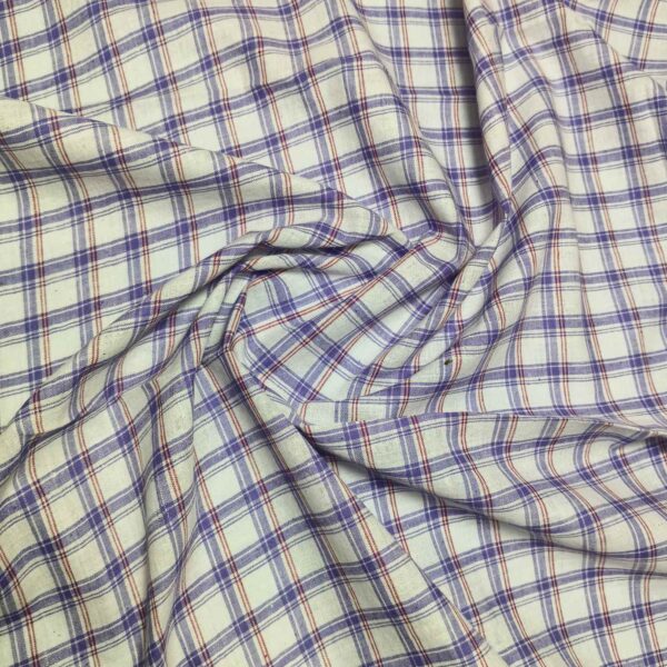 Handwoven Cotton Check Fabric CHK18 - Image 3