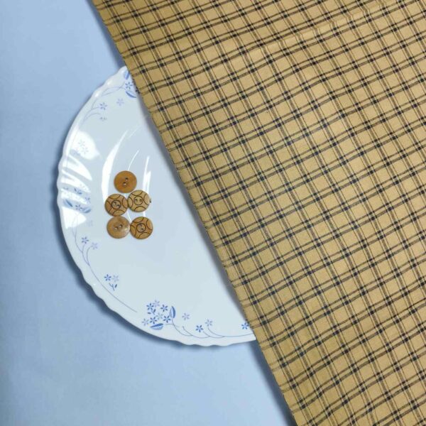 Handwoven Cotton Check Fabric CHK37