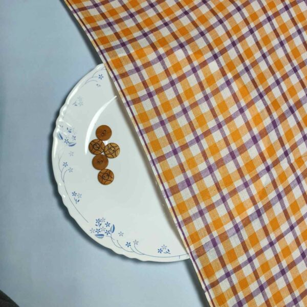 Handwoven Cotton Check Fabric CHK33