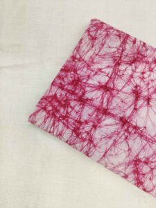 LITE RED COTTON HAND BATIK PRINT FABRIC 01