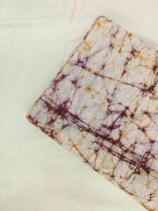GOLD BROWN COTTON BATIK PRINT FABRIC 02