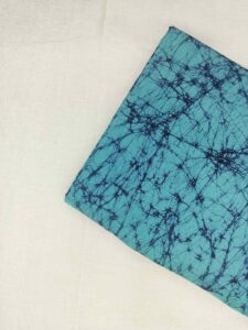 SEA GREEN COTTON HAND BATIK PRINT FABRIC 03