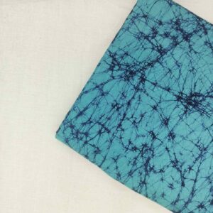 SEA GREEN COTTON HAND BATIK PRINT FABRIC 03