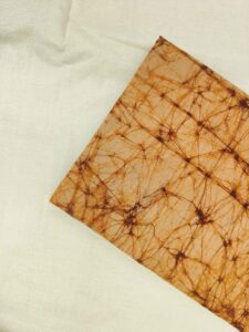 LITE BROWN COTTON HAND BATIK PRINT FABRIC 06