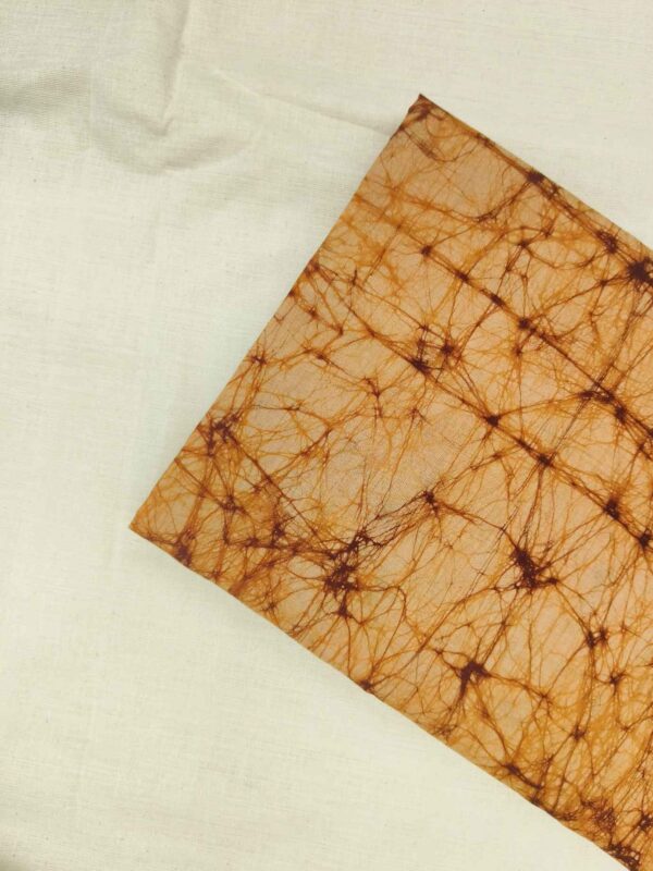 LITE BROWN COTTON HAND BATIK PRINT FABRIC 06