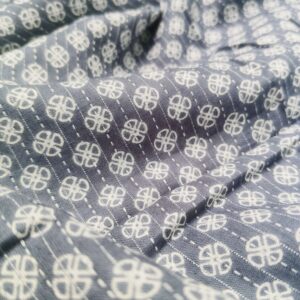 Hand Block Print Cotton Katha Desigh Fabric