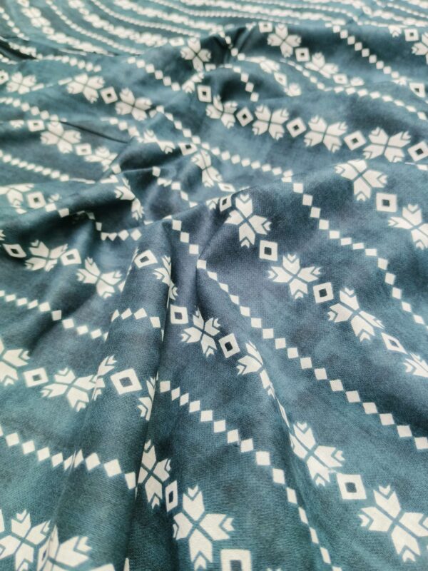 Hand Block Print Cotton Chain Desigh Fabric