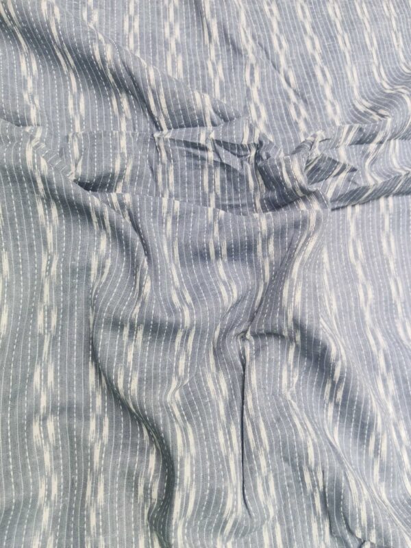 Hand Block Print Cotton Katha Ikkat Desigh Fabric - Image 3