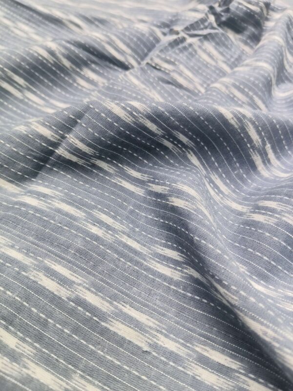 Hand Block Print Cotton Katha Ikkat Desigh Fabric