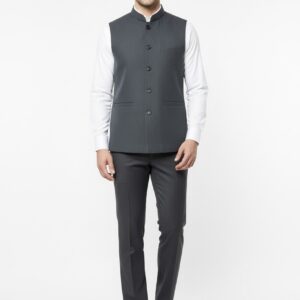 Woolen Nehru Jackets Grey Colour