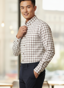 White Check Handloom Cotton Full Sleeve Shirt