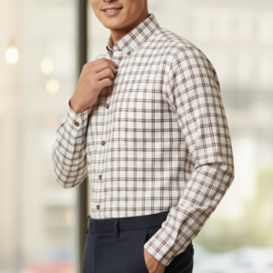 White Check Handloom Cotton Full Sleeve Shirt