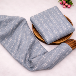 Hand Block Print Cotton Katha Ikkat Desigh Fabric