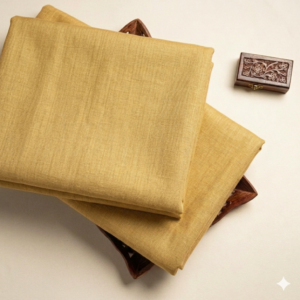 Handspun Handwoven Cotton Golden Colour Fabric
