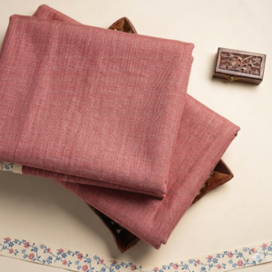 Handspun & Handwoven Cotton Lite Red Colour Fabric